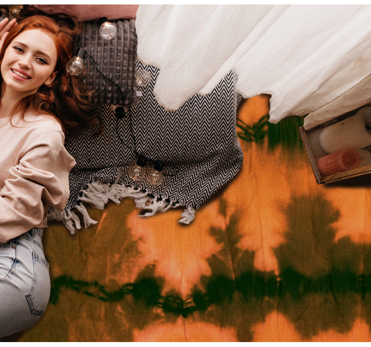 Renkli batik doku efektli pvc halı - TenStickers