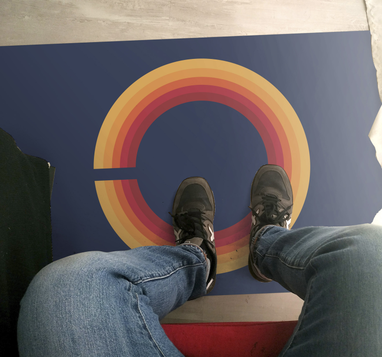 Retro güneş tasarımı vintage pvc halı - TenStickers