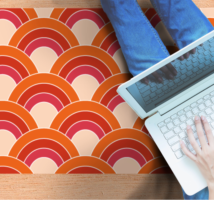 Renkli kemerli desenler geometrik pvc halı - TenStickers