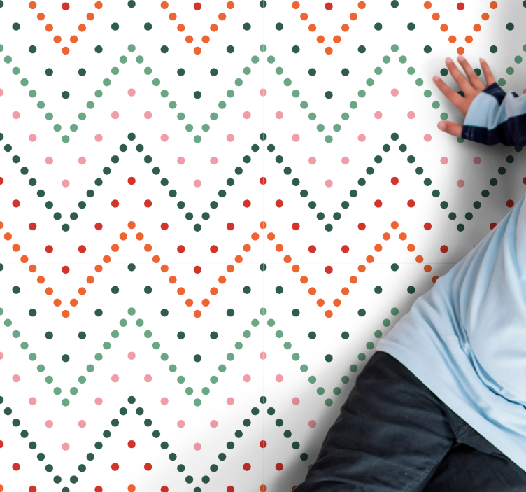 Renkli şerit deseni pvc halı - TenStickers