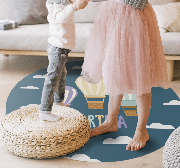 Isimli hava balonları pvc halı - TenStickers