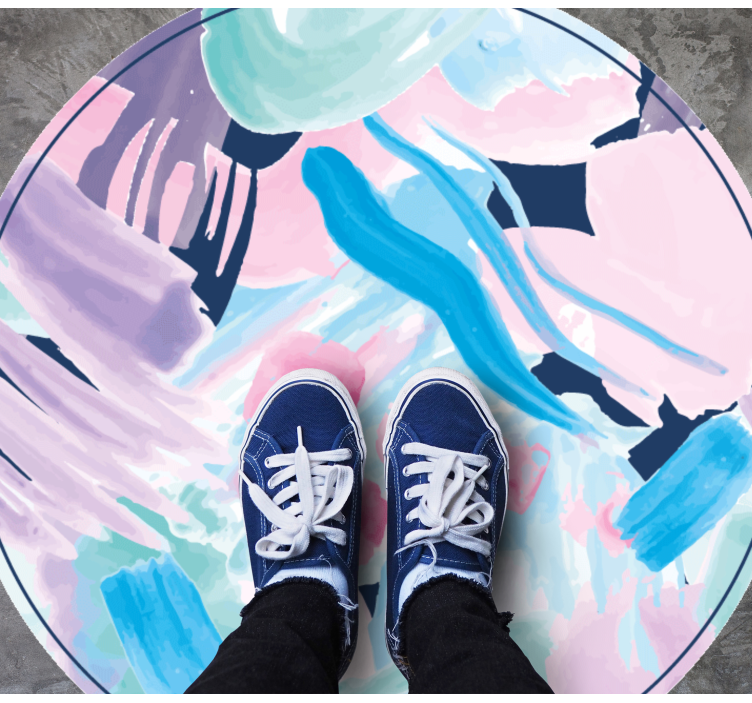 Renkli soyut sanat minimalist pvc halı - TenStickers