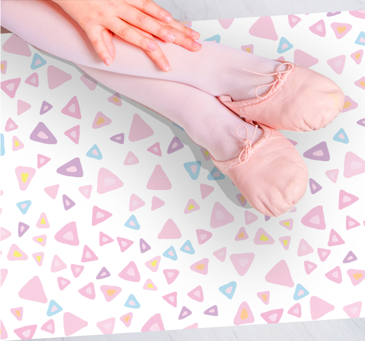 Renkli üçgen elemanlar pvc halı - TenStickers