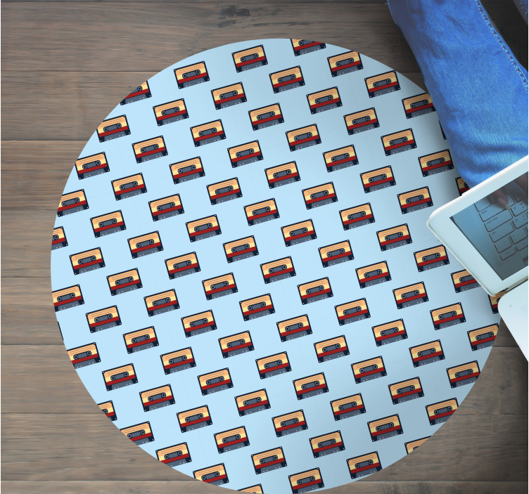 Vintage pvc halı retro kaset konsepti - TenStickers