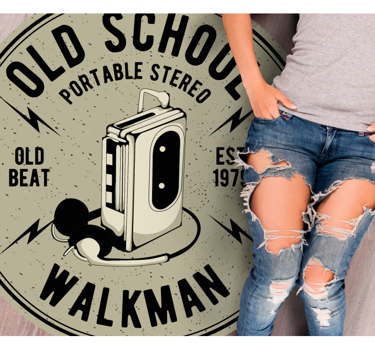 Retro taşınabilir stereo vintage pvc halı - TenStickers