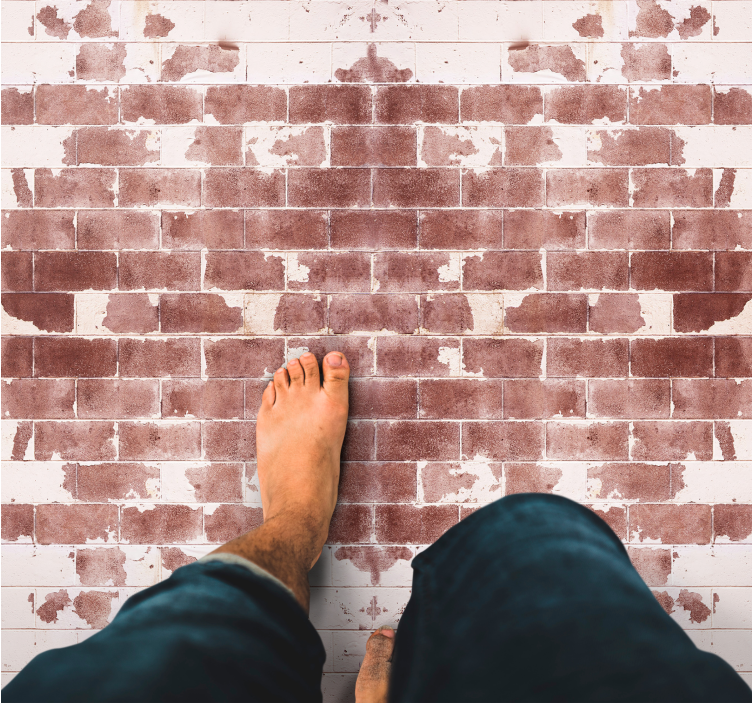 Rustik tuğla motifi taş etkisi pvc halı - TenStickers