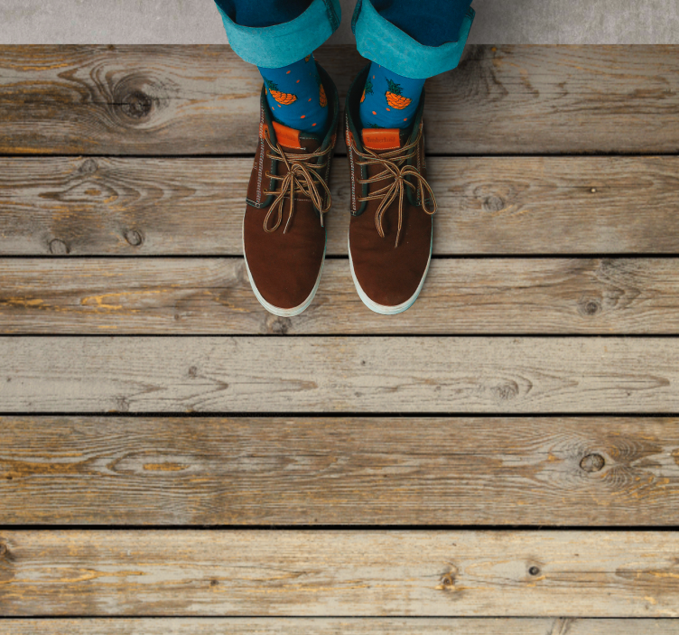 Rustik yüzey ahşap etkisi pvc halı - TenStickers