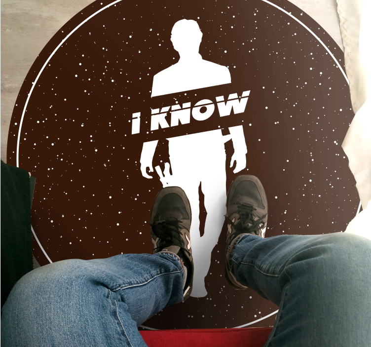 Sade silüet ifadesi minimalist pvc halı - TenStickers