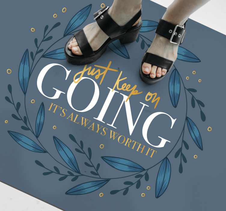 Sadece devam et cümleleri ile pvc halı - TenStickers