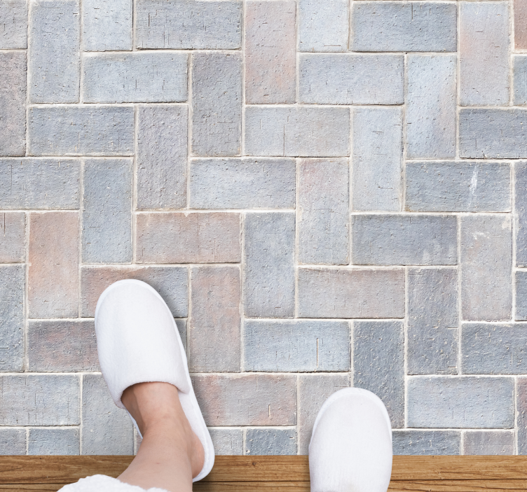 Saf kaya kiremit efekti karo halı - TenStickers