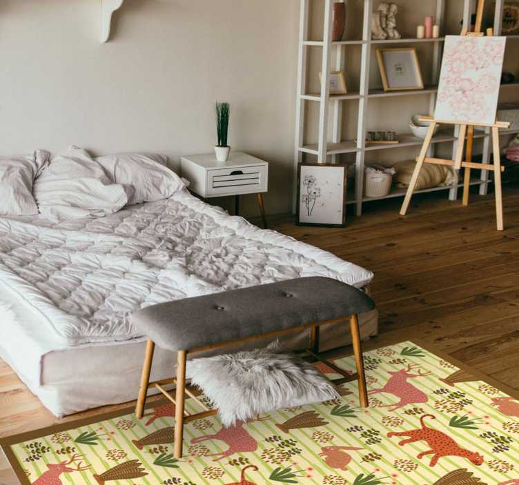 Safari yaban hayatı deseni Hayvan pvc halı - TenStickers