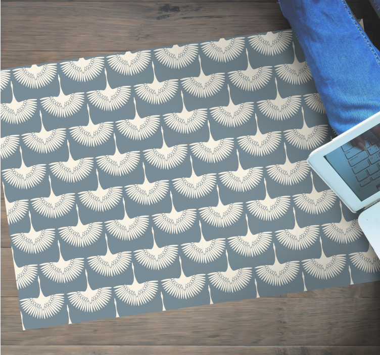 Sanat tarzı hayvan halısında zarif kuşlar - TenStickers