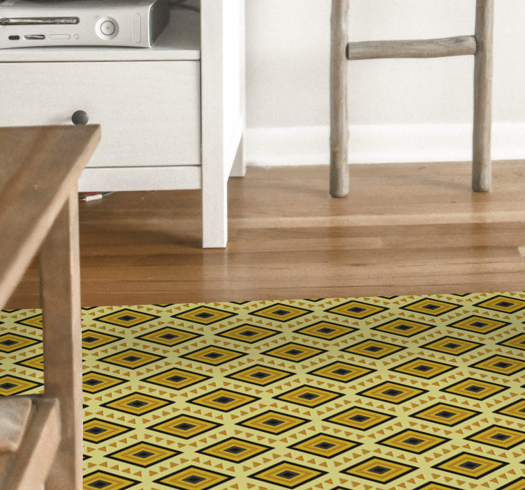 Sarı gözler etnik vinil kilim - TenStickers