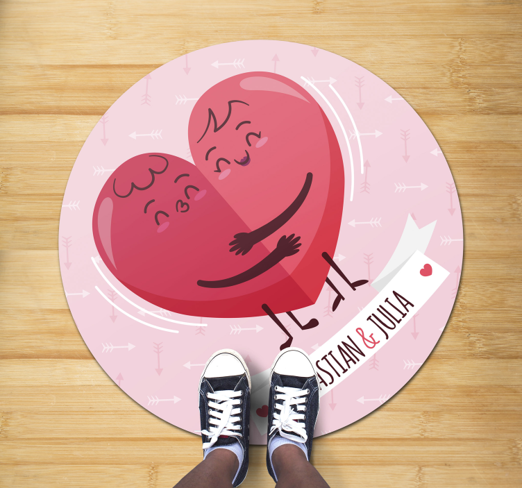 Kalpleri vinil halı adı ile sarılma - TenStickers