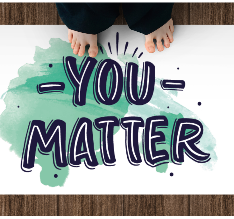 Sen say cümleleri ile pvc halı - TenStickers