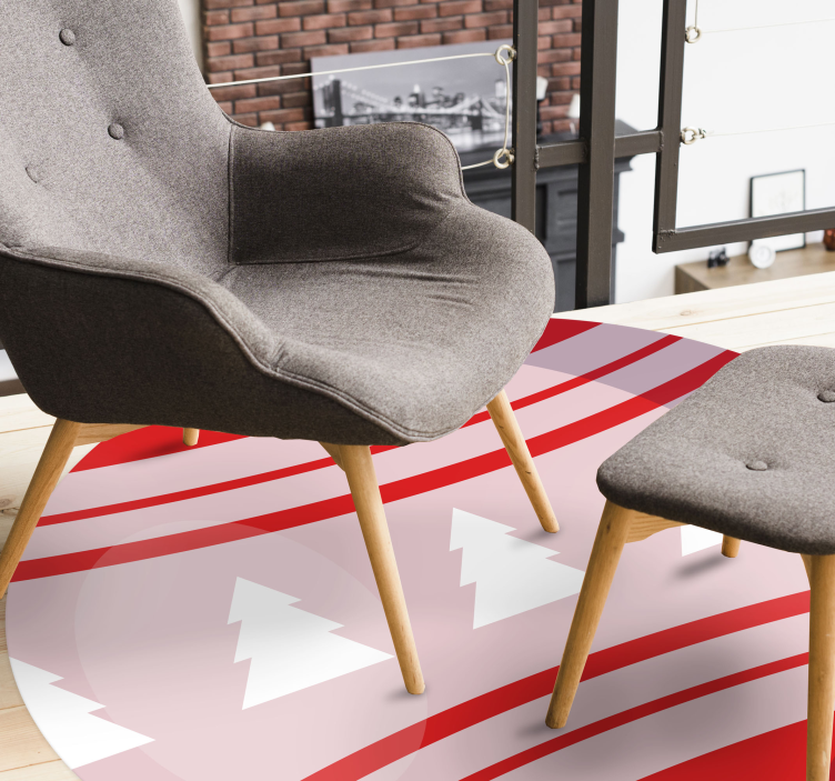 şenlikli ağaç motifi Noel pvc halı - TenStickers