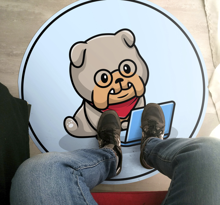 Bilgisayarlı köpek yavrusu Hayvan pvc halı - TenStickers