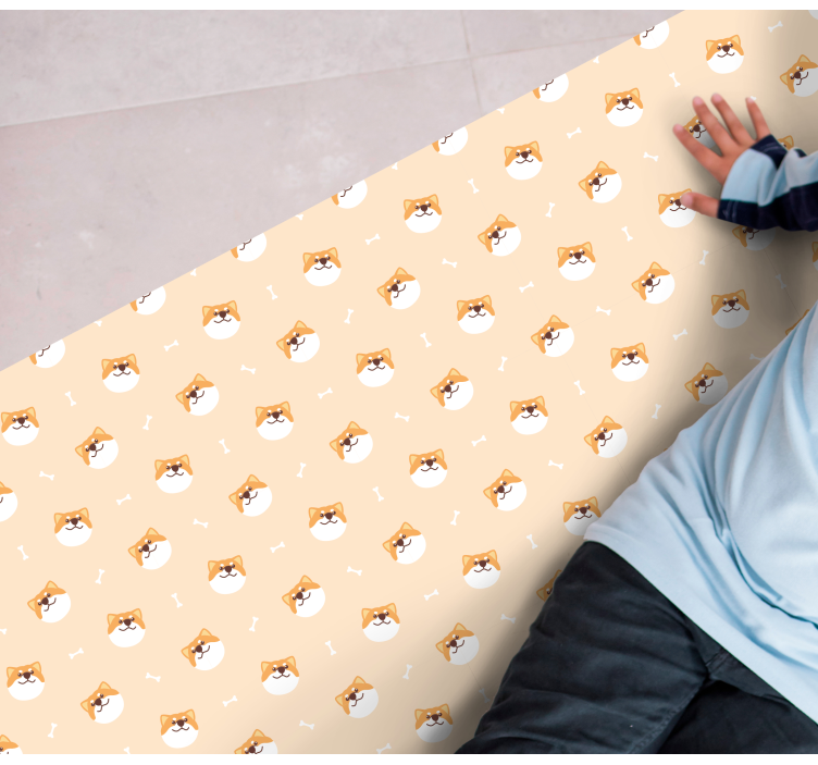 Sevimli köpek yüzleri Hayvan pvc halı - TenStickers