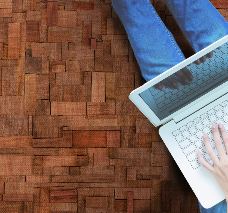 Sıcak blok deseni ahşap etkisi pvc halı - TenStickers