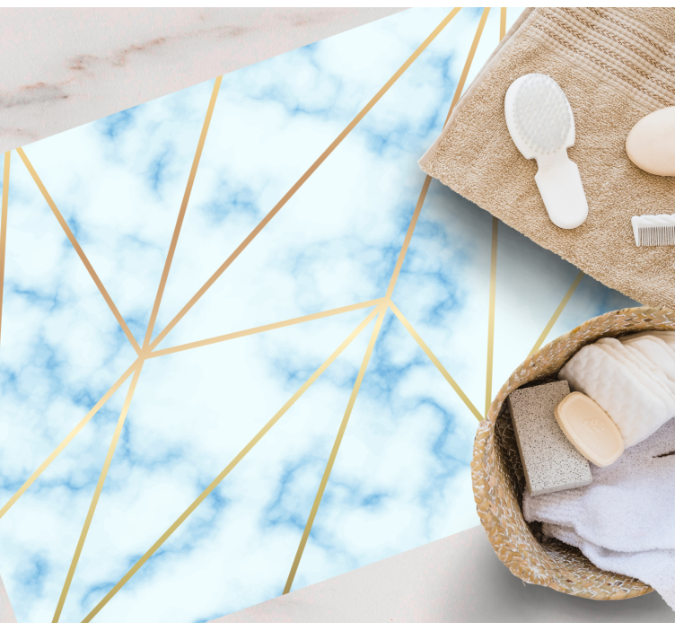 şık geometrik motif Mermer vinil halı - TenStickers
