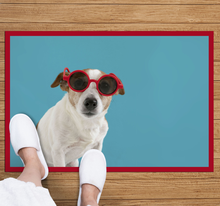 şık köpek portresi Hayvan pvc halı - TenStickers