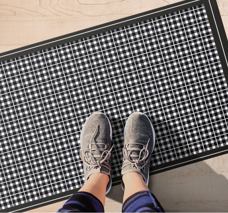 Ev ofis için siyah beyaz şemsiye vinil halı - TenStickers