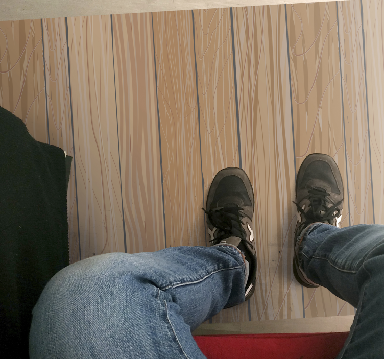 Soluk ahşap tahta vinil koşucu - TenStickers