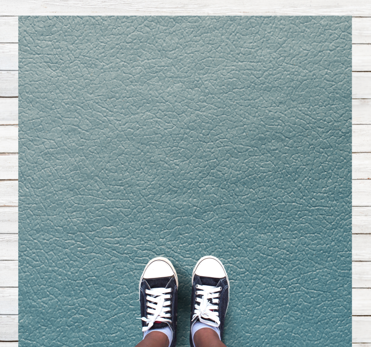 Soluk mavi deri doku kare vinil halı - TenStickers