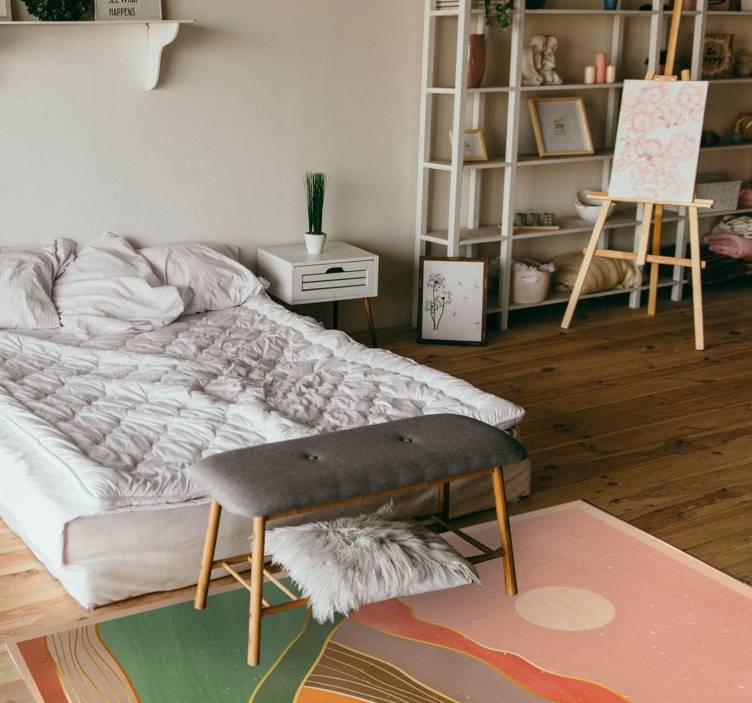 Soyut dağ manzarası modern pvc halı - TenStickers