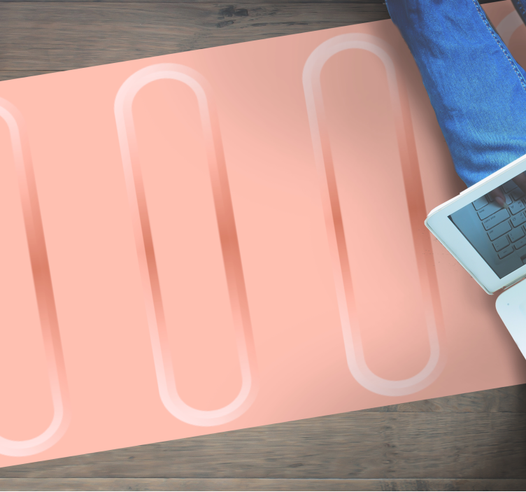 Soyut geometrik çizgiler doku pvc halı - TenStickers