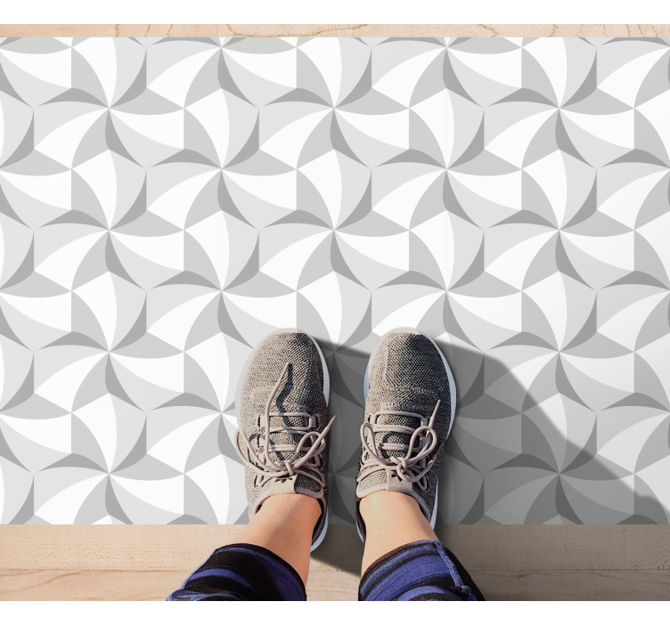 Soyut girdap deseni geometrik pvc halı - TenStickers