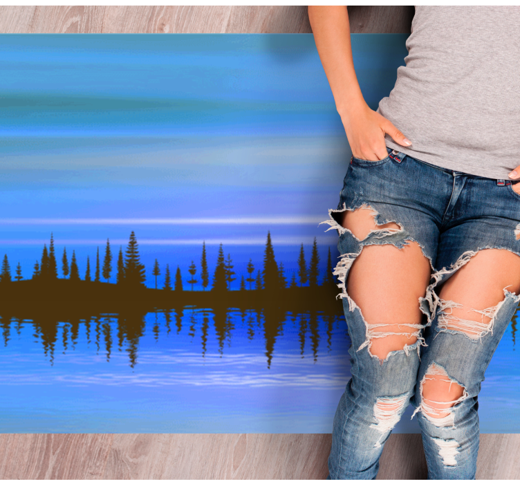 Soyut manzara karışımı doğa pvc halı - TenStickers