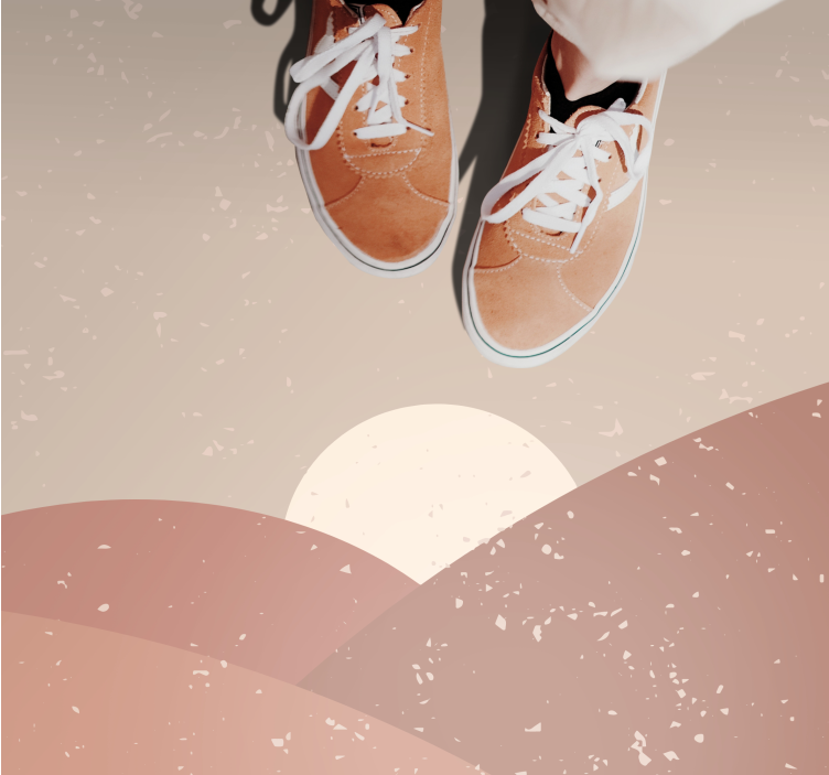 Soyut manzara minimalist pvc halı - TenStickers