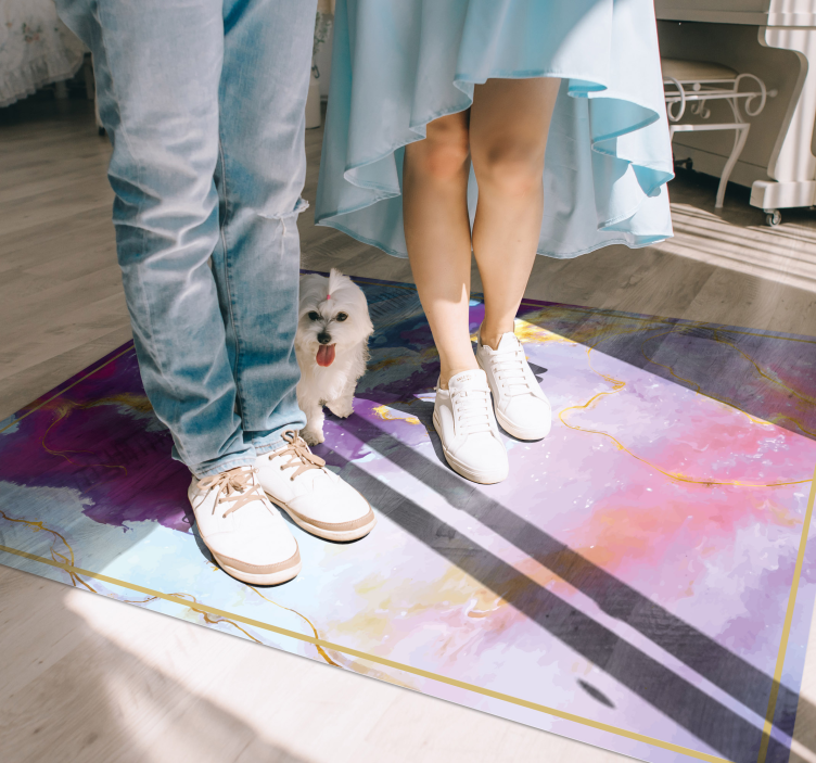 Soyut mermer doku pvc halı - TenStickers