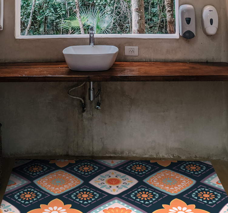 Soyut mini fayans karo vinil halı - TenStickers