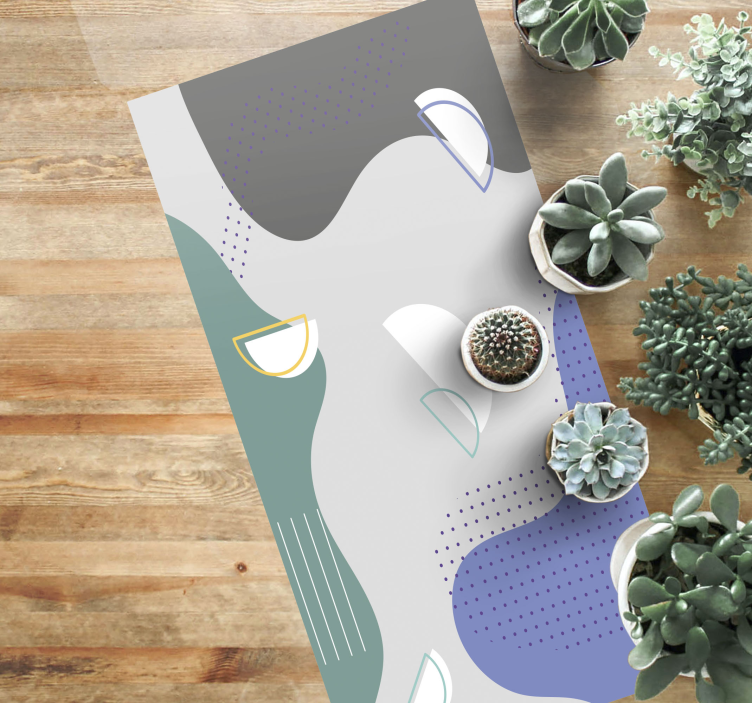 Soyut minimal tasarım minimalist pvc halı - TenStickers