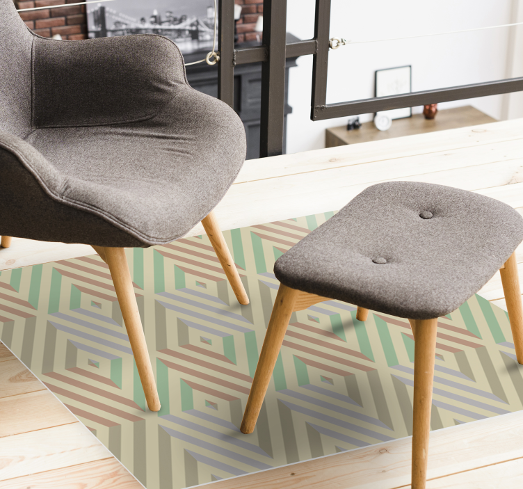 Soyut şekiller geometrik vinil halı - TenStickers