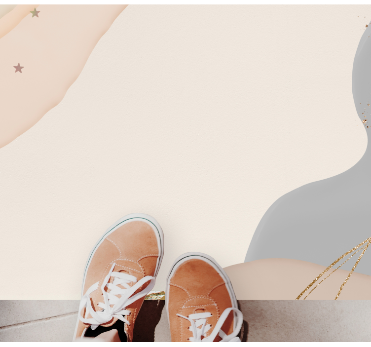 Soyut yumuşak dalgalar minimalist pvc halı - TenStickers