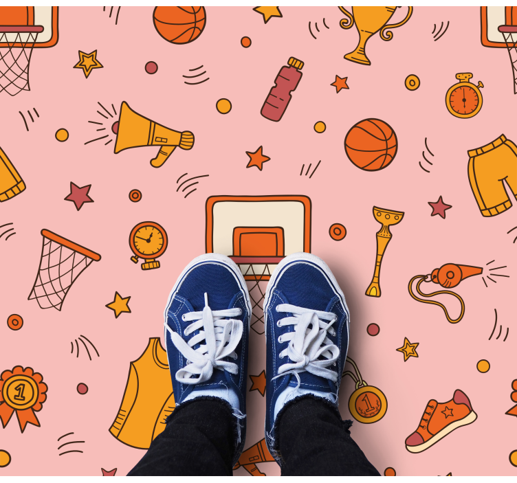 Sportif eğlence unsurları oyunlar pvc halı - TenStickers