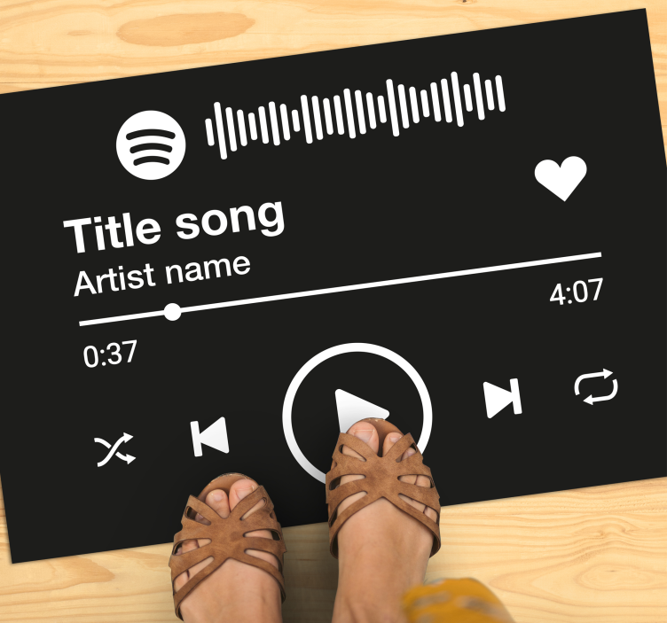 Spotify metin kişiselleştirilmiş paspas - TenStickers