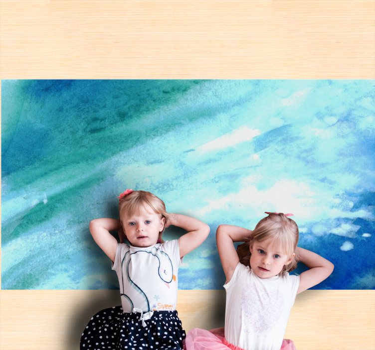 Su soyut akışı doku efektli pvc halı - TenStickers