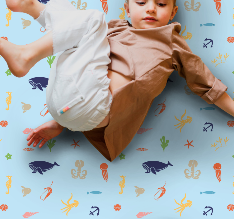 Sualtı macerası çocukta pvc halı - TenStickers