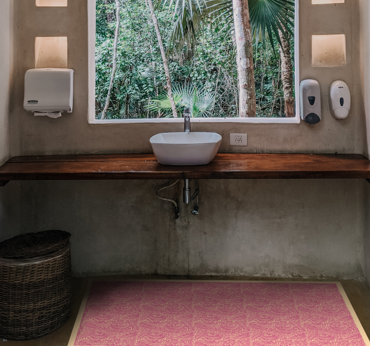 Süs motifi banyo pvc halı - TenStickers