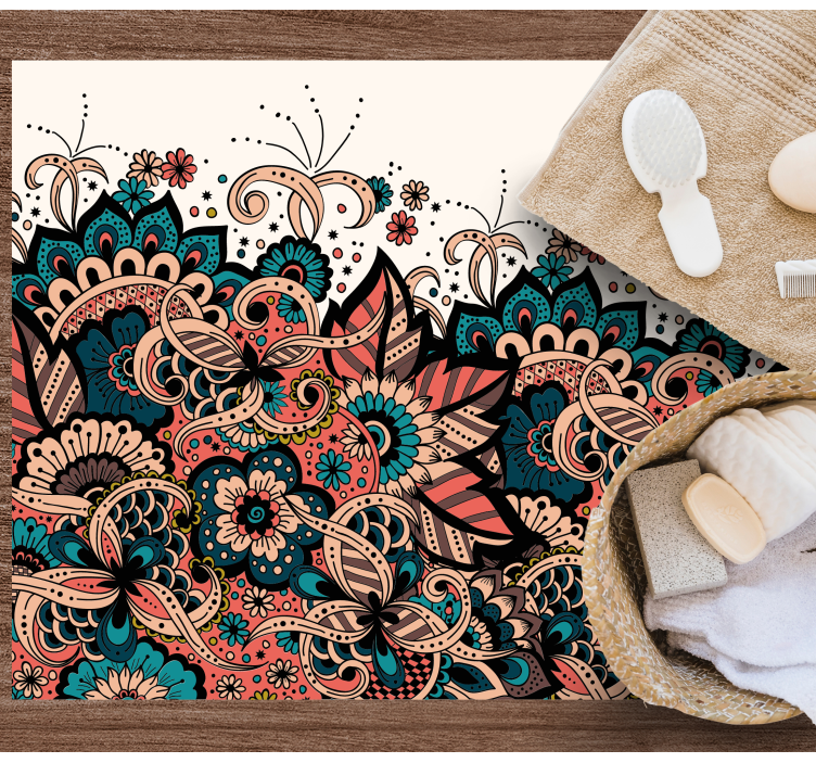 Süsleme arapça çiçek tarzı çiçekli kilim - TenStickers