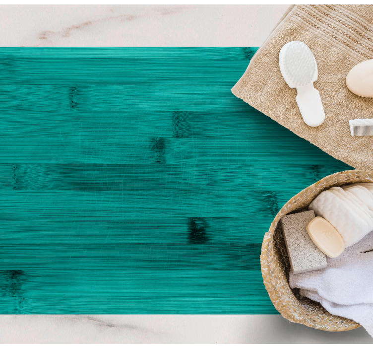 Turkuaz mavisi doku ahşap etkisi pvc halı - TenStickers