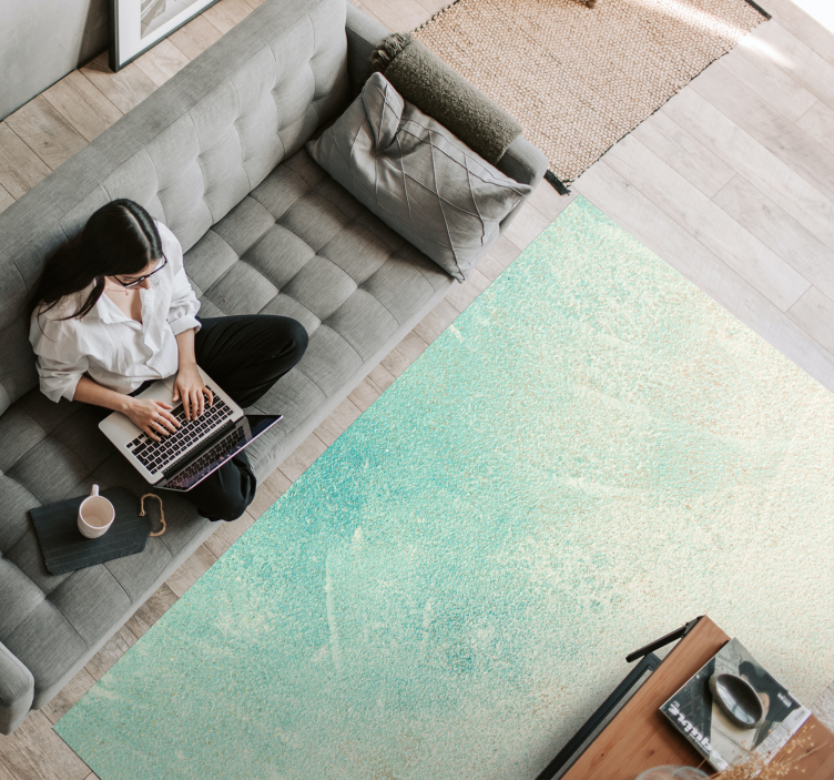 Harika turkuaz taş vinil halı - TenStickers