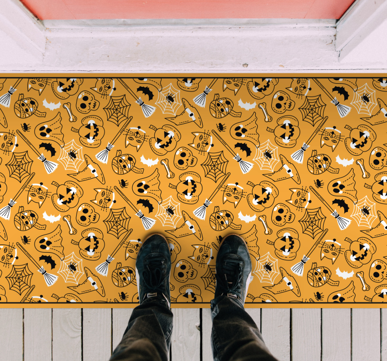 ürkütücü cadılar bayramı cadılar bayramı pvc halı - TenStickers