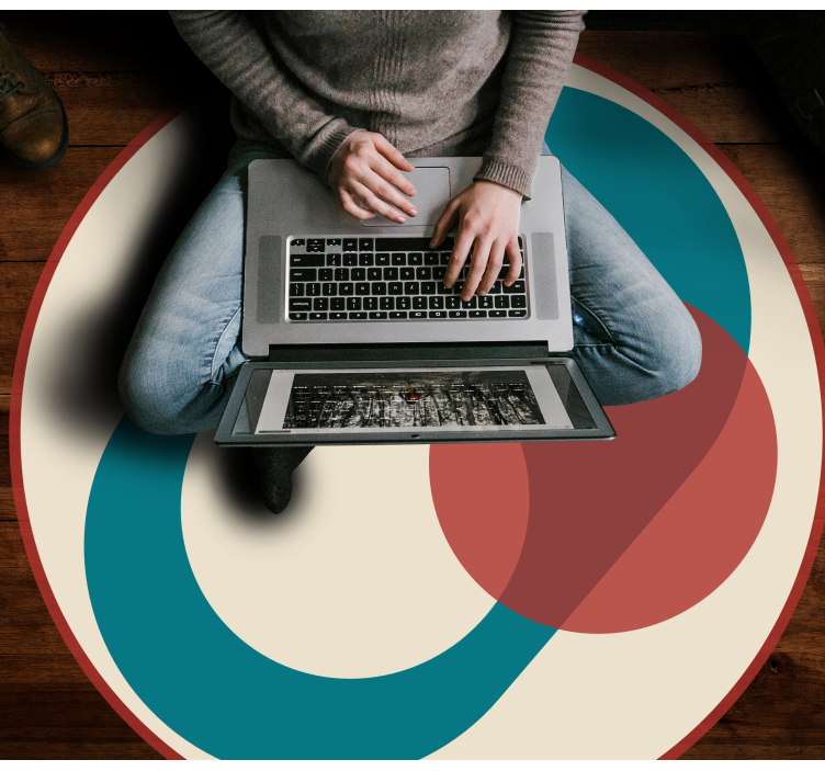 Uyum içinde daireler modern pvc halı - TenStickers