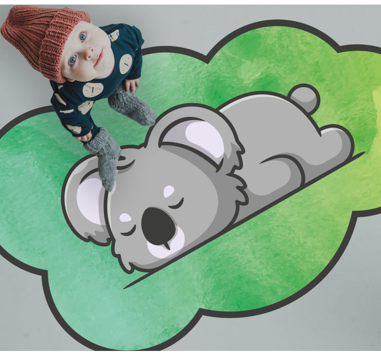 Uyuyan koala bebek pvc halı - TenStickers