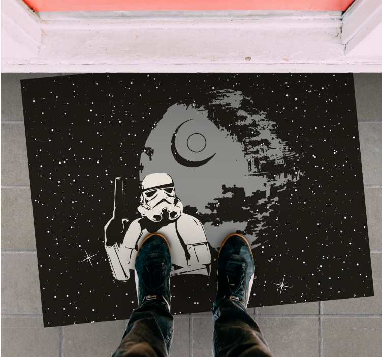 Uzay stormtrooper sahnesi pvc halı - TenStickers